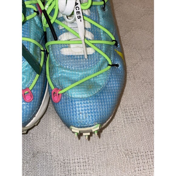 Size 12 M - Nike Off-White x Waffle Racer Vivid Sky Golf Athleisure Activewear - Picture 9 of 12